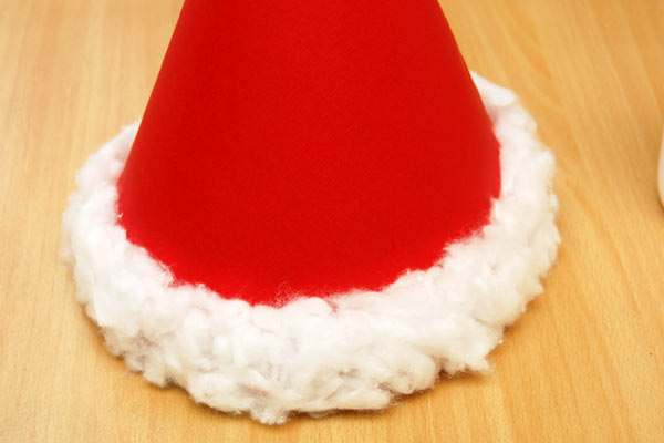 DIY Santa Hat Craft With Foam Cones, Thrifty Decor Chick