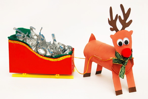 MORE IDEAS - Make a TP roll reindeer.