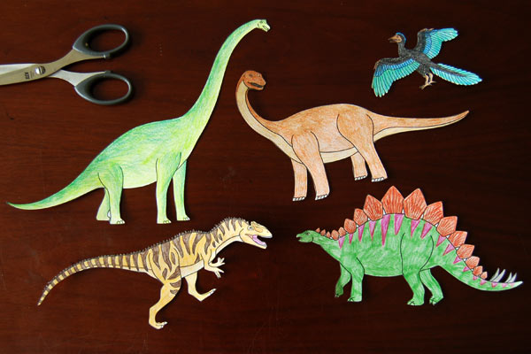 Step 4 Standing Paper Dinosaurs