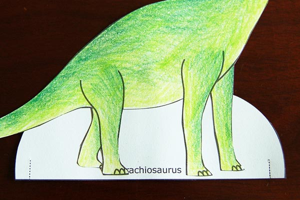 Step 8 Standing Paper Dinosaurs