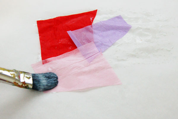 Step 4 Tissue Paper Suncatchers Method 1