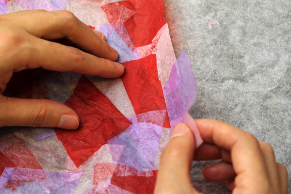 Step 6 Tissue Paper Suncatchers Method 1
