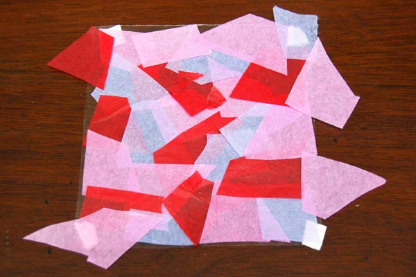 Step 5 Tissue Paper Suncatchers Method 2