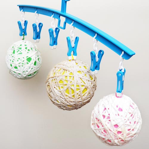 Yarn Christmas Ornaments for Kids