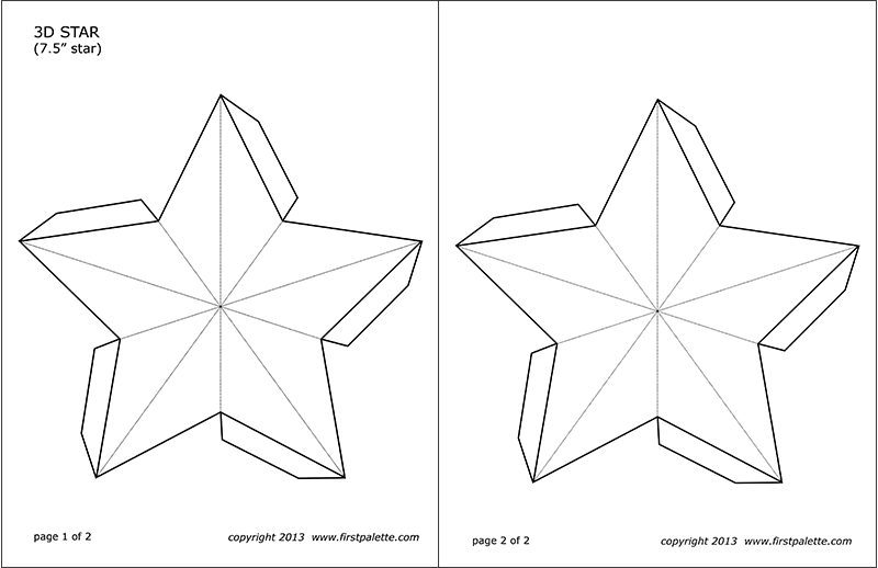 Free Printable 3d Star Templates