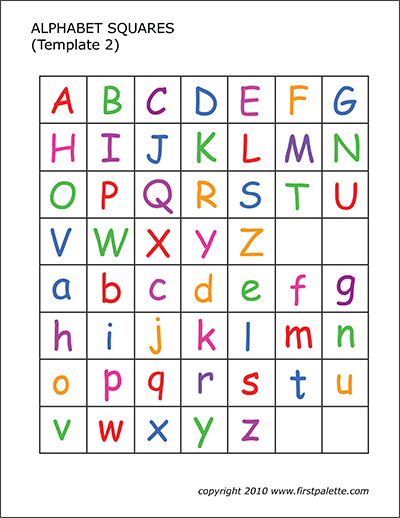 Printable Alphabet Letter Squares