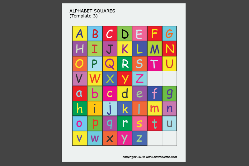 Printable Square Alphabet Letters