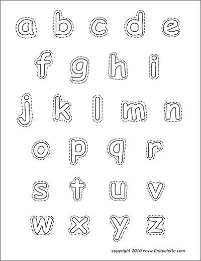 Alphabet Lower Case Letters Free Printable Templates Coloring Pages Firstpalette Com