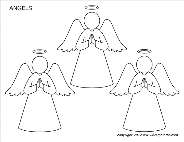 Angels Free Printable Templates Coloring Pages Firstpalette Com