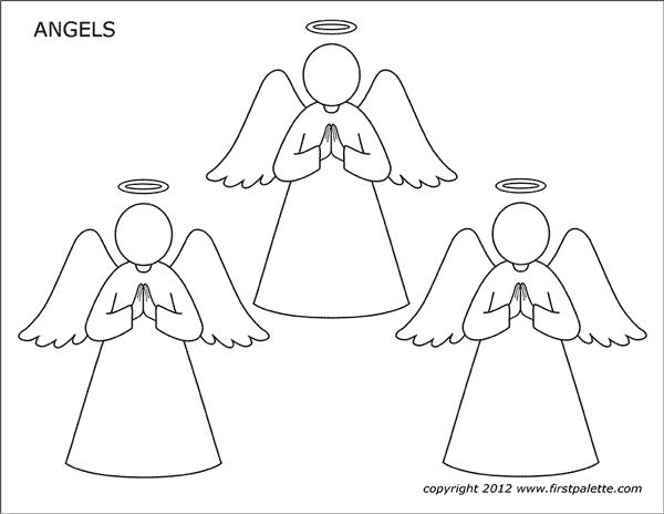 Angels Free Printable Templates Coloring Pages FirstPalette
