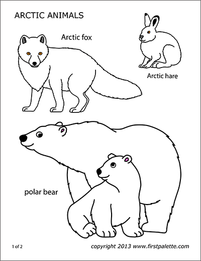 Printable Arctic Polar Animals