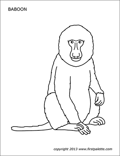 Printable Baboon Coloring Page