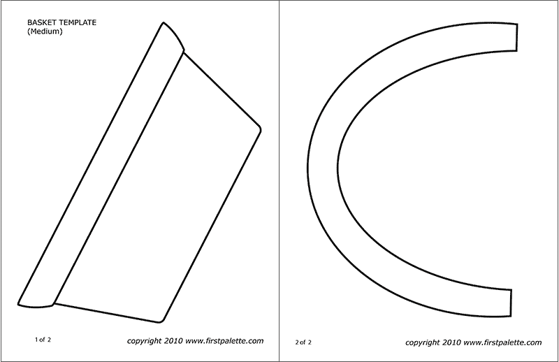 Printable medium-sized basket template