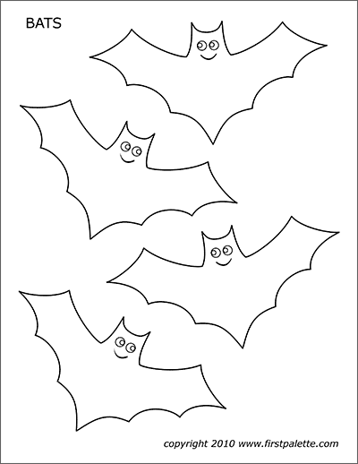 Bats Free Printable Templates Coloring Pages FirstPalette
