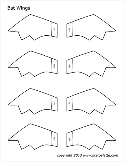 Bat Wing Template Printable Pdf Free Free Printable Template