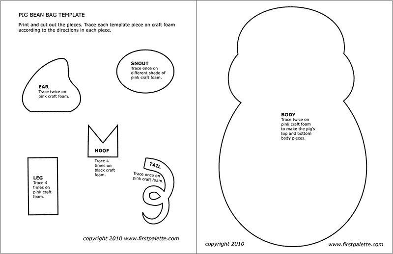 Animal Bean Bag Templates Free Printable Templates & Coloring Pages