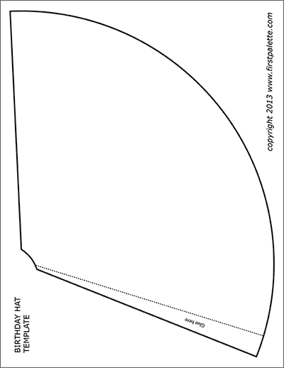 Printable birthday hat template