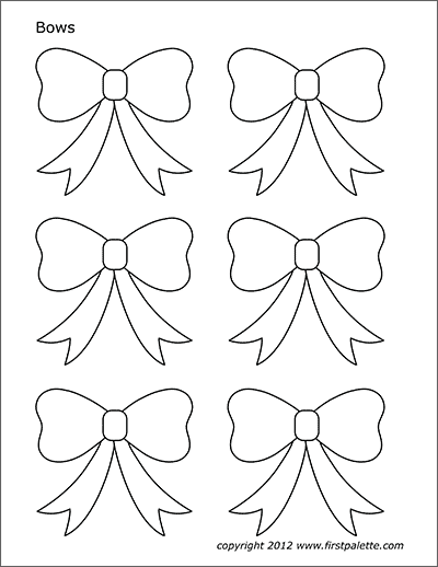 Bows Free Printable Templates Coloring Pages Firstpalette Com