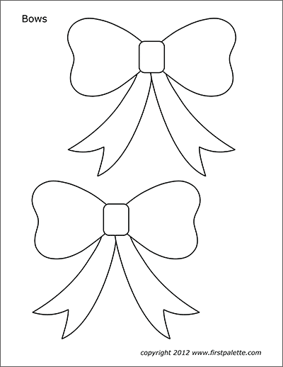 Bows Free Printable Templates Coloring Pages Firstpalette Com