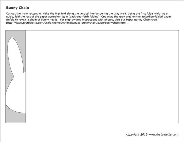 Printable Bunny Chain Template