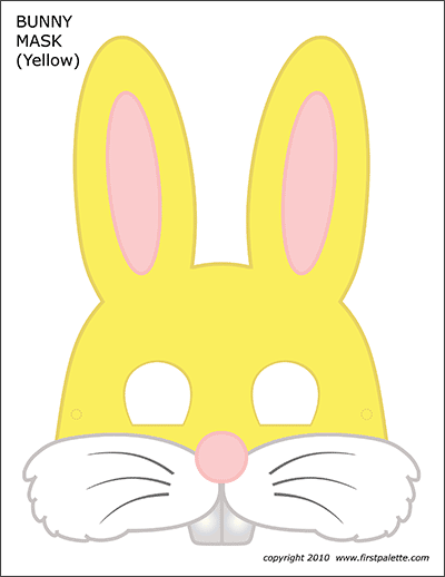 Printable Yellow Bunny Mask