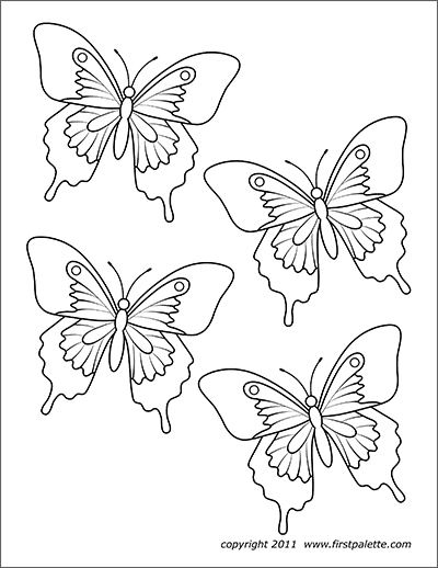 Download Butterflies Free Printable Templates Coloring Pages Firstpalette Com