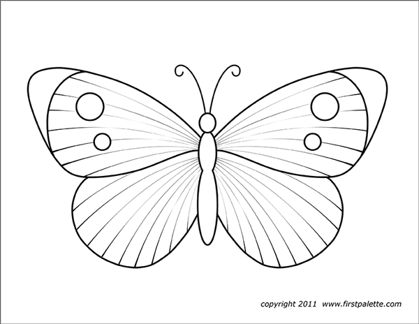 full page butterfly template