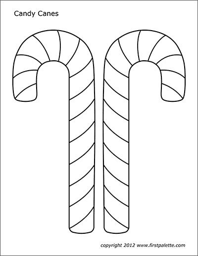 Free Printable Candy Cane Template