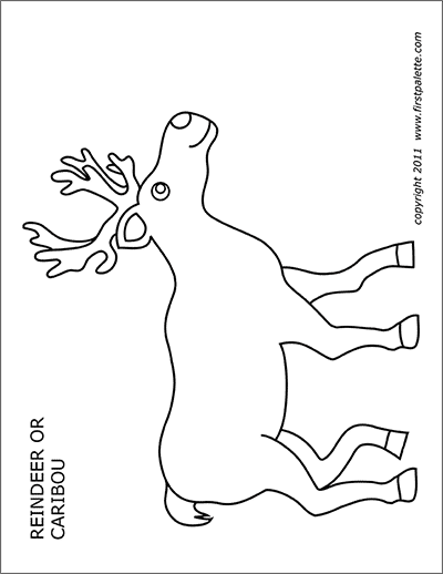 Printable Caribou or Reindeer