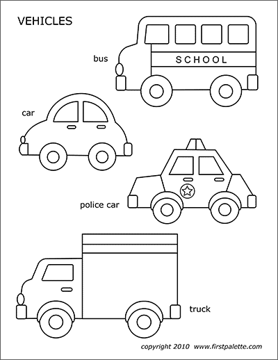 Printable Cars and Vehicles Coloring Page