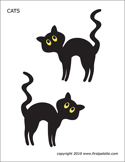 Printable Halloween Black Cats