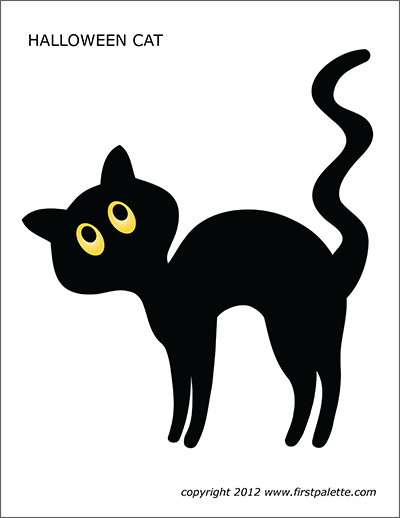 Halloween Cats Free Printable Templates Coloring Pages 