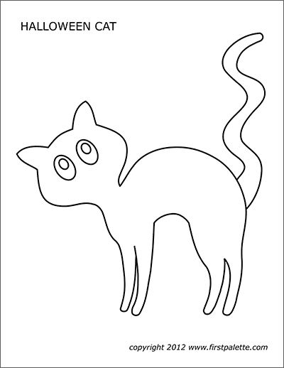 Printable Large Halloween Cat