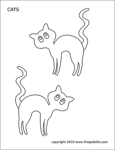 halloween cats  free printable templates  coloring pages