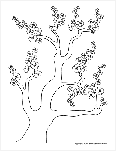 Printable Cherry Blossom Tree