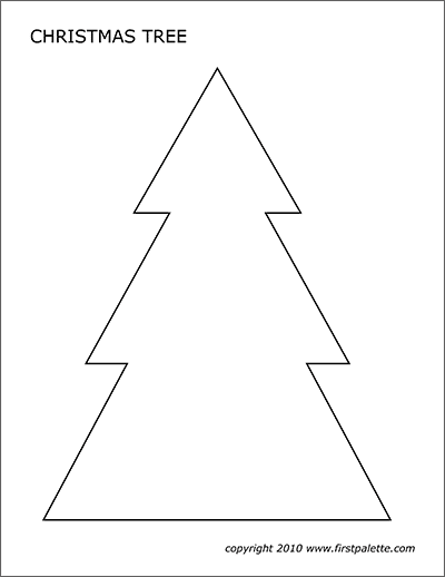 Christmas Tree Templates Free Printable Templates Coloring Pages 