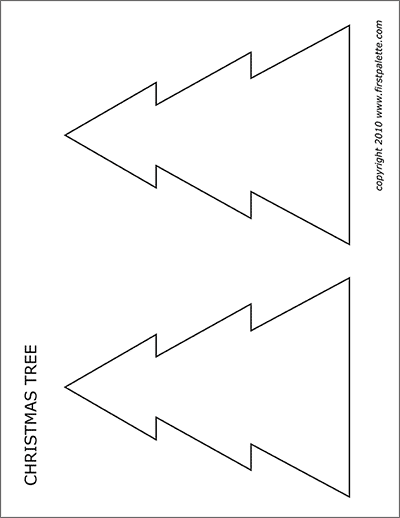 Christmas Tree Template Printable from www.firstpalette.com