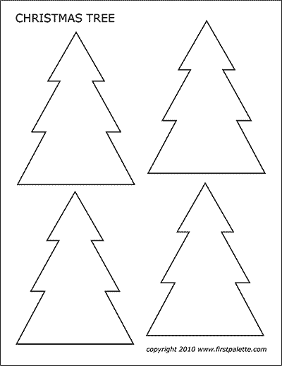 christmas tree templates  free printable templates