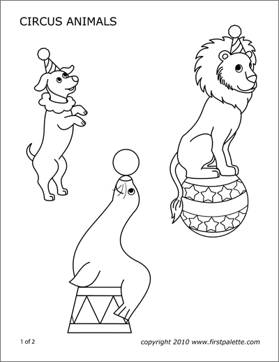 Printable Circus Animals