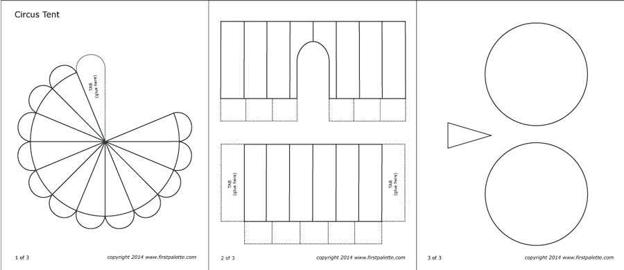 Circus Tent Templates Free Printable Templates Coloring Pages Firstpalette Com