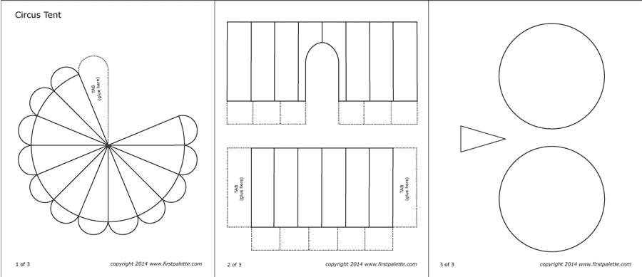 Circus tent template