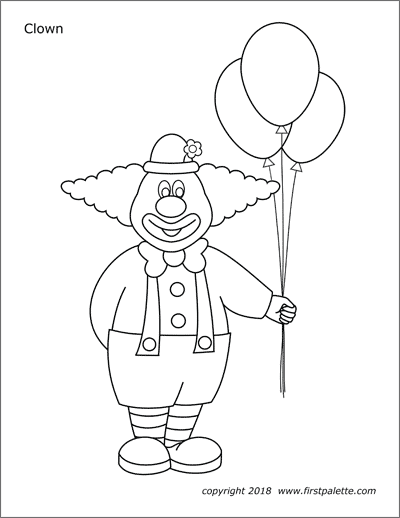 Clowns Free Printable Templates Coloring Pages Firstpalette Com