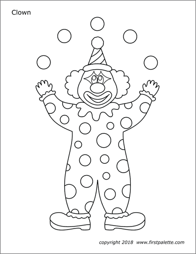 Download Clowns | Free Printable Templates & Coloring Pages | FirstPalette.com