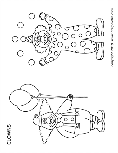 Clowns Free Printable Templates Coloring Pages Firstpalette Com