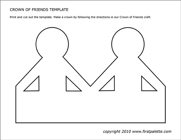 Download Crown of Friends Template | Free Printable Templates & Coloring Pages | FirstPalette.com