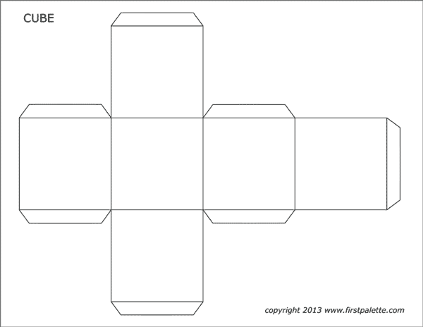 Cube Templates | Free Printable Templates & Coloring Pages |  Firstpalette.cOm