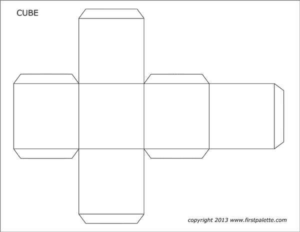 Blank Dice / Cube Net Template (SB223) - SparkleBox