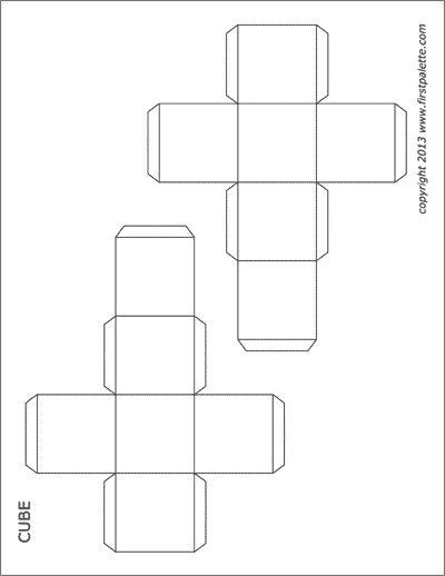 Blank Dice / Cube Net Template (SB223) - SparkleBox