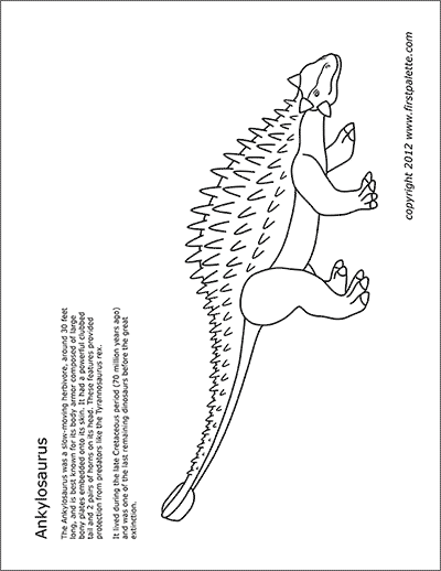 Printable Ankylosaurus