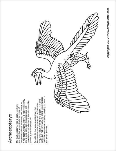 Printable Archaeopteryx Coloring Page